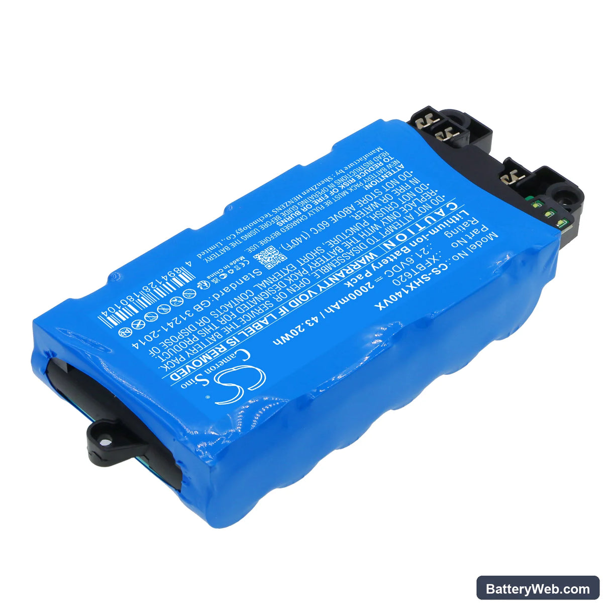 Shark IX140 Replacement Battery, 21.6V, 2000mAh, Li-ion 2