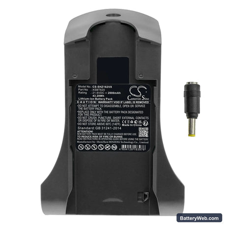 Shark IZ162H Replacement Battery, 21.6V, 2000mAh, Li-ion 5