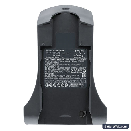Shark IZ162H Replacement Battery, 21.6V, 3000mAh, Li-ion 5