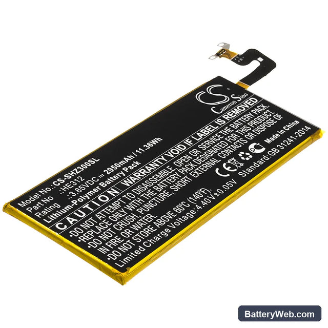 Sharp Z3 Replacement Battery, 3.85V, 2950mAh, Li-Polymer 1