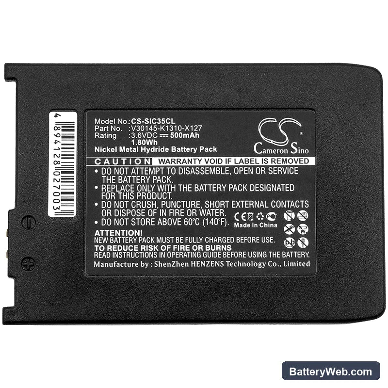 Swisscom TOP S317 Replacement Battery, 3.6V, 500mAh, Ni-MH 3