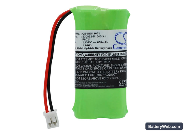 Siemens Gigaset 140 Replacement Battery, 2.4V, 600mAh, Ni-MH 1