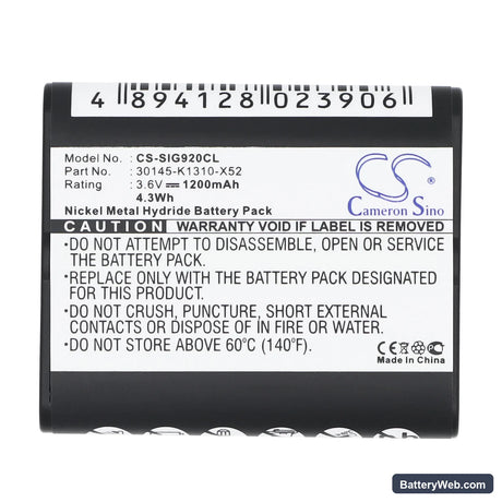 Universum SL7 Replacement Battery, 3.6V, 1200mAh, Ni-MH 5