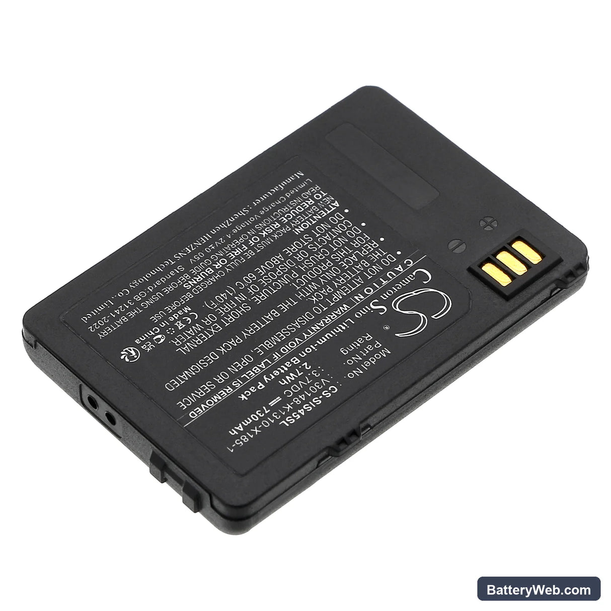 Siemens S45 Replacement Battery, 3.7V, 730mAh, Li-ion 2