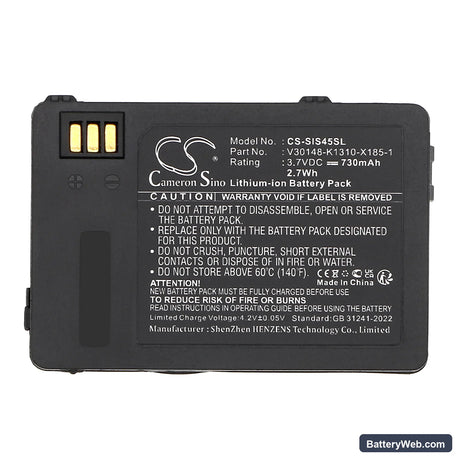 Siemens S45 Replacement Battery, 3.7V, 730mAh, Li-ion 5