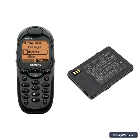 Siemens S45 Replacement Battery, 3.7V, 730mAh, Li-ion 6