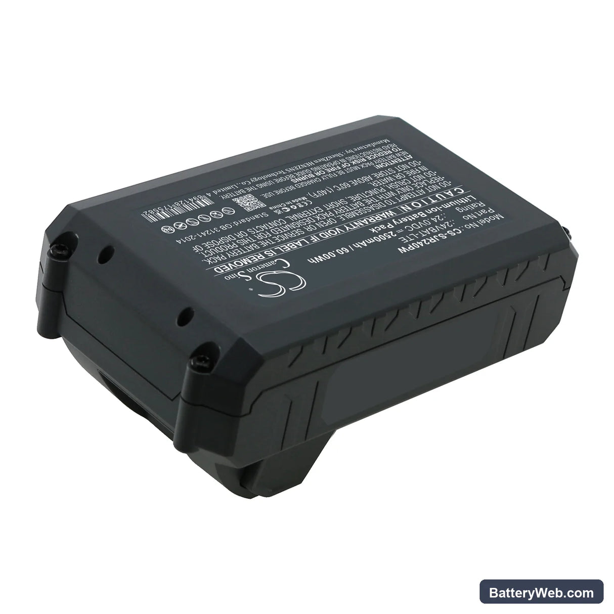 Snow Joe WA24C-LTE Replacement Battery, 24V, 2500mAh, Li-ion 4