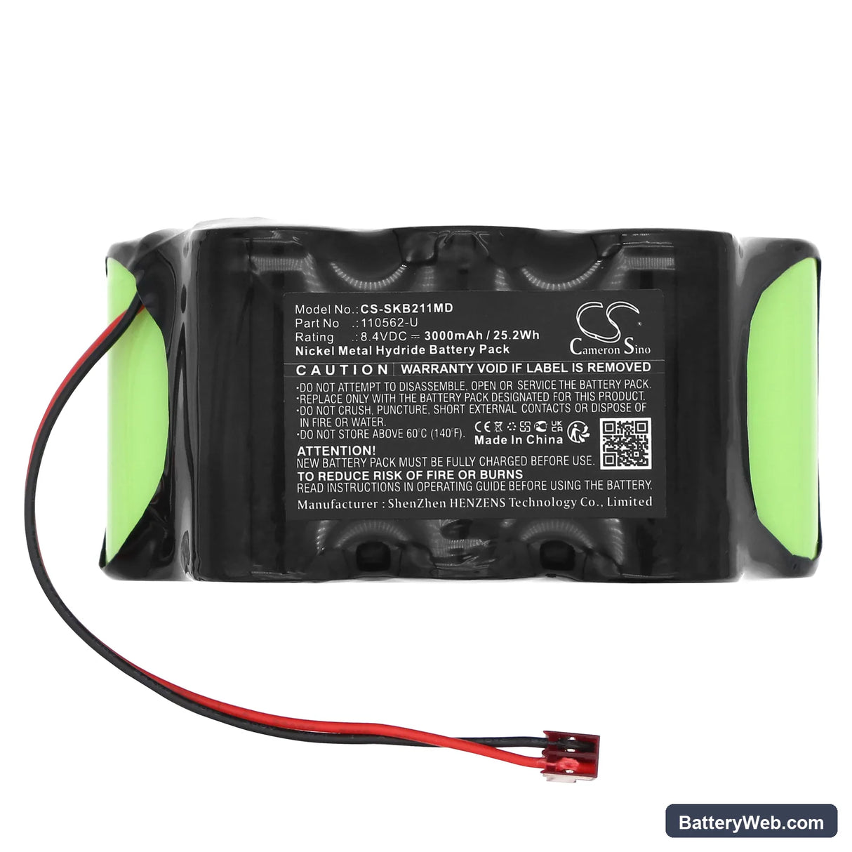 Stryker 211-22 Power Pack Interpulse Replacement Battery, 8.4V, 3000mAh, Ni-MH 3