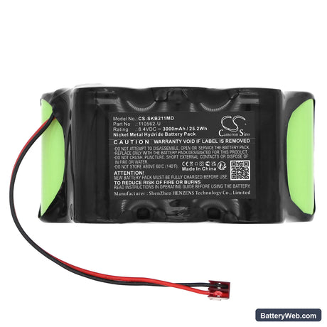 Stryker 211-22 Power Pack Interpulse Replacement Battery, 8.4V, 3000mAh, Ni-MH 3