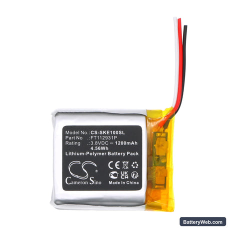 Skullcandy Crusher Evo Replacement Battery, 3.8V, 1200mAh, Li-Polymer 3