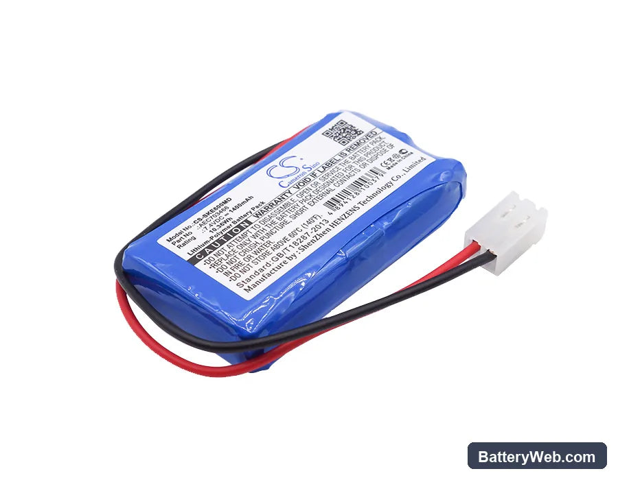 Shenke SK-500I Infusion pump Replacement Battery, 7.4V, 1400mAh, Li-Polymer 1