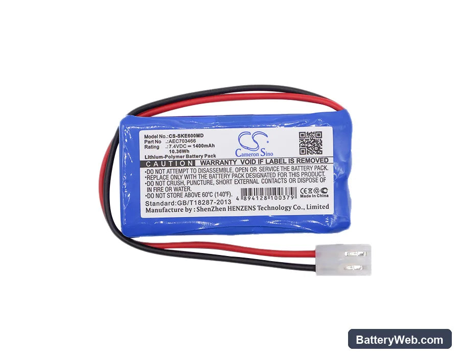 Shenke SK-500I Infusion pump Replacement Battery, 7.4V, 1400mAh, Li-Polymer 5