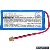 Socket Mobile CHS 7Qi Replacement Battery, 3.7V, 600mAh, Li-Polymer 3