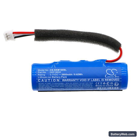 Skullcandy Terrain Mini Replacement Battery, 3.7V, 2600mAh, Li-ion 3