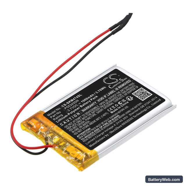Skullcandy Shrapnel Mini Replacement Battery, 3.7V, 1000mAh, Li-Polymer 1