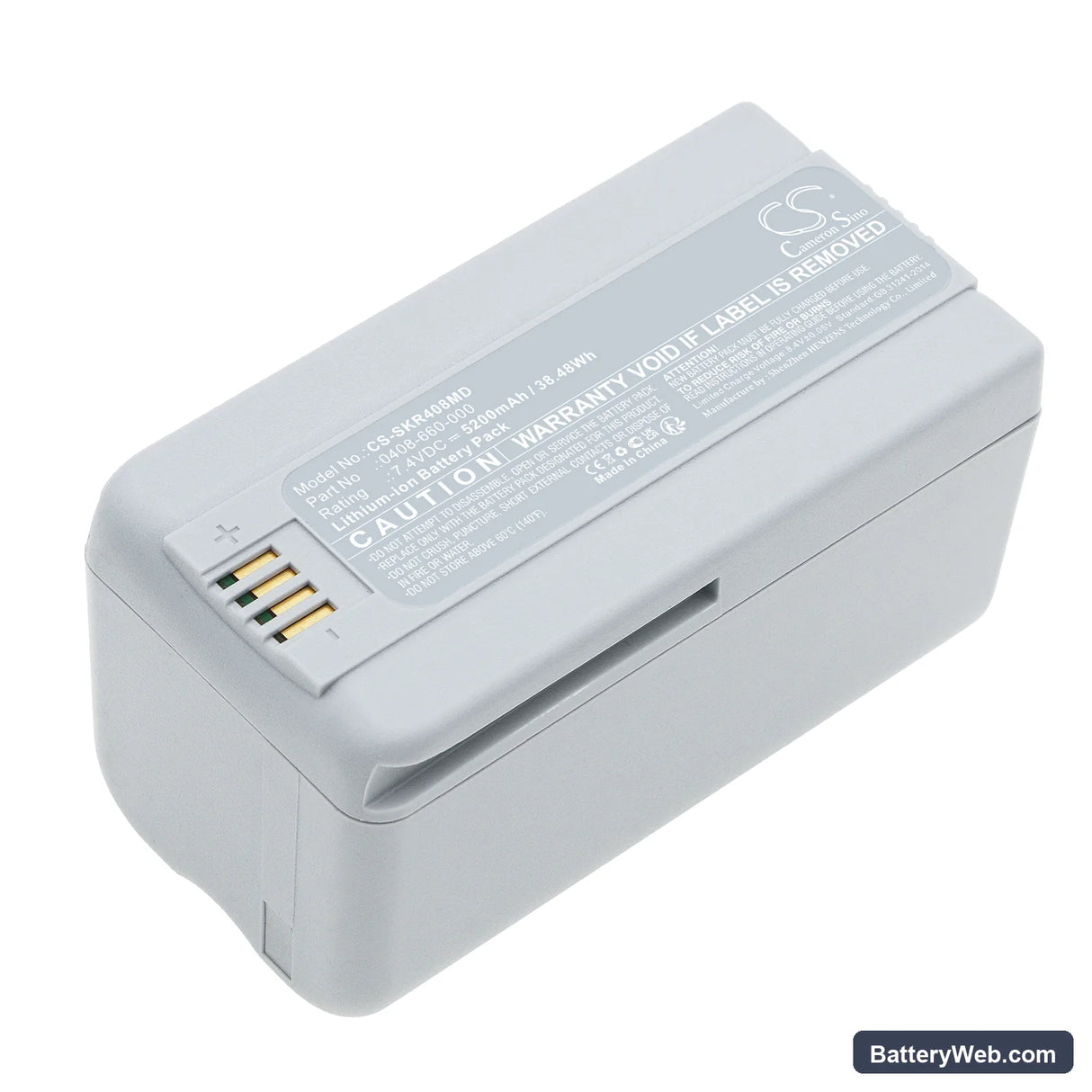 Stryker Casque Chirurgical Flyte Replacement Battery, 7.4V, 5200mAh, Li-ion 1