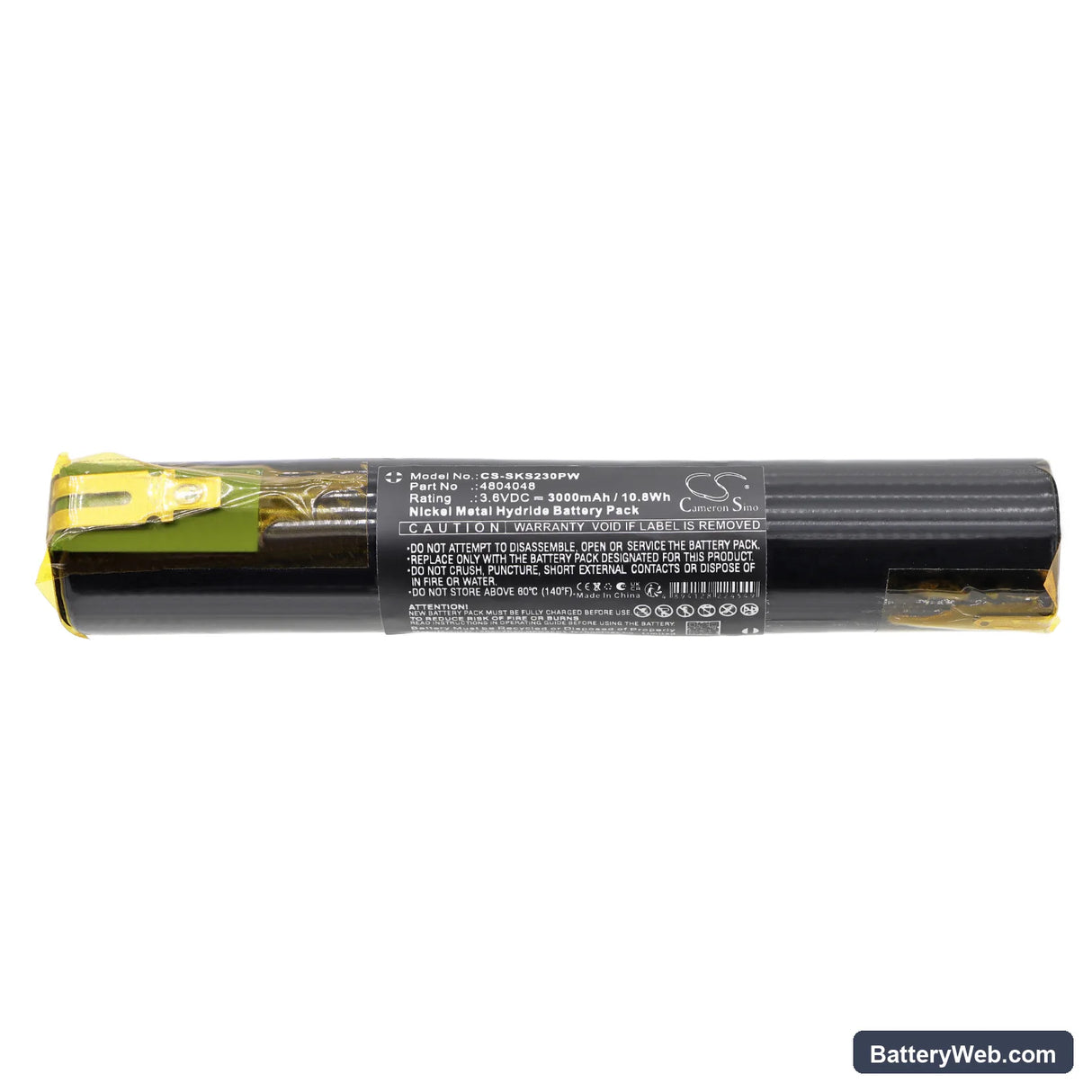Skil 2000 Replacement Battery, 3.6V, 3000mAh, Ni-MH 3