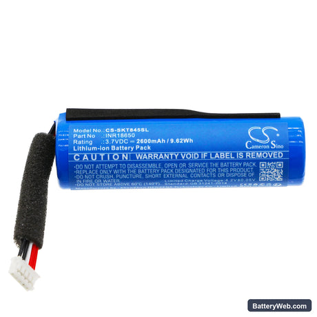 Skullcandy Kilo XT Replacement Battery, 3.7V, 2600mAh, Li-ion 3