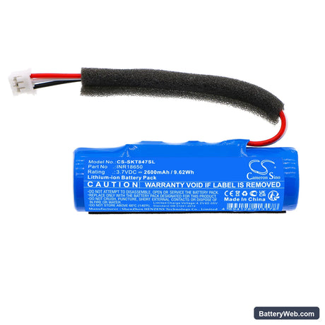 Skullcandy 2SKSK1847 Replacement Battery, 3.7V, 2600mAh, Li-ion 3