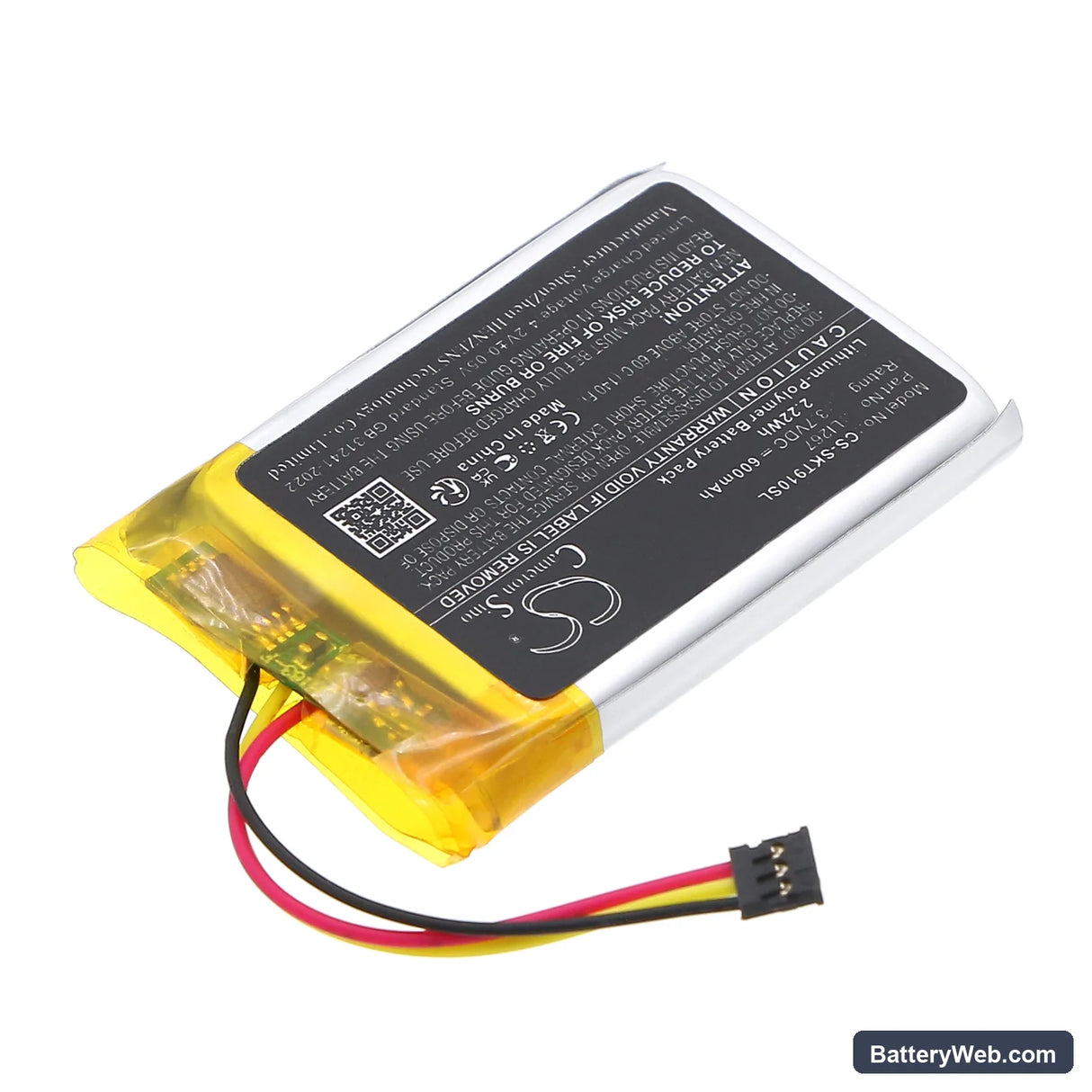 shokz Openfit T910 Charging Case Replacement Battery, 3.7V, 600mAh, Li-Polymer 2
