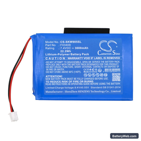 Xsarius Satmeter HD Pro 2 Replacement Battery, 7.4V, 3000mAh, Li-Polymer 3