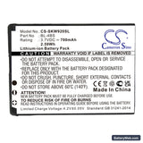 Skyroam Gmate Replacement Battery, 3.7V, 700mAh, Li-ion 5