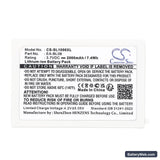 Sharp Zaurus SL-C1000 Replacement Battery, 3.7V, 2000mAh, Li-ion 5