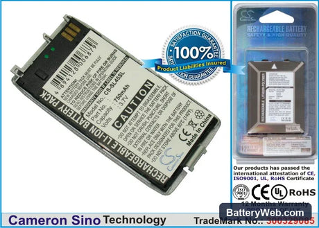 Siemens SL42 Replacement Battery, 3.7V, 750mAh, Li-ion 1