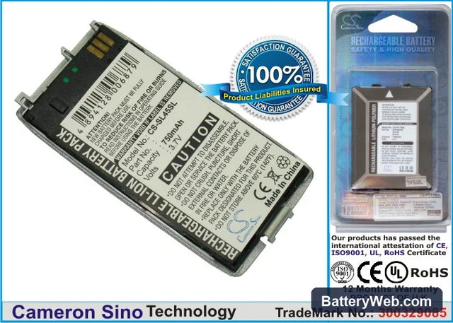Siemens SL42 Replacement Battery, 3.7V, 750mAh, Li-ion 1