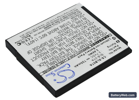 Samsung ST50 Replacement Battery, 3.7V, 720mAh, Li-ion 2