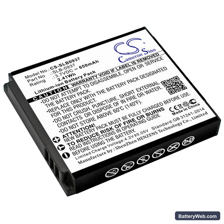 Samsung L830 Replacement Battery, 3.7V, 650mAh, Li-ion 1