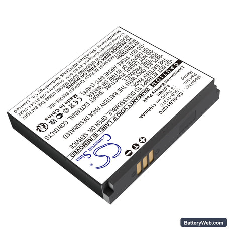 Samsung Digimax i7 Replacement Battery, 3.7V, 1100mAh, Li-ion 2