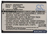 Samsung Digimax L74W Replacement Battery, 3.7V, 1100mAh, Li-ion 5