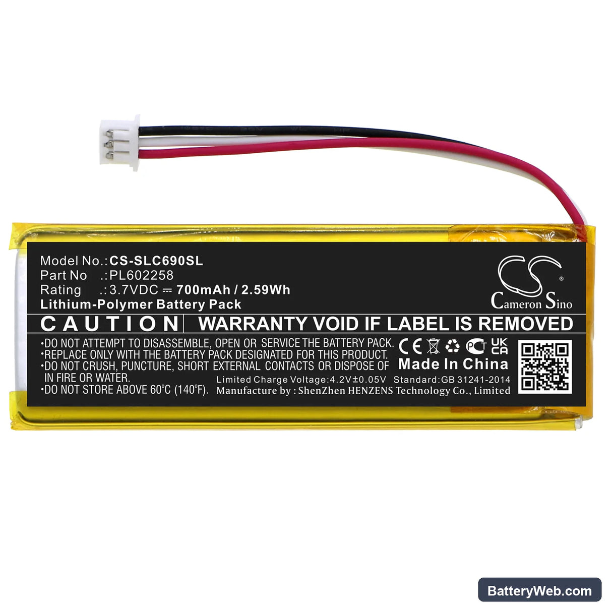 SteelSeries Nimbus+ Controller Replacement Battery, 3.7V, 700mAh, Li-Polymer 3