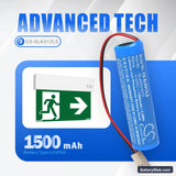 Schrack A3U383AT2.V2-S Replacement Battery, 3.2V, 1500mAh, LiFePO4 7