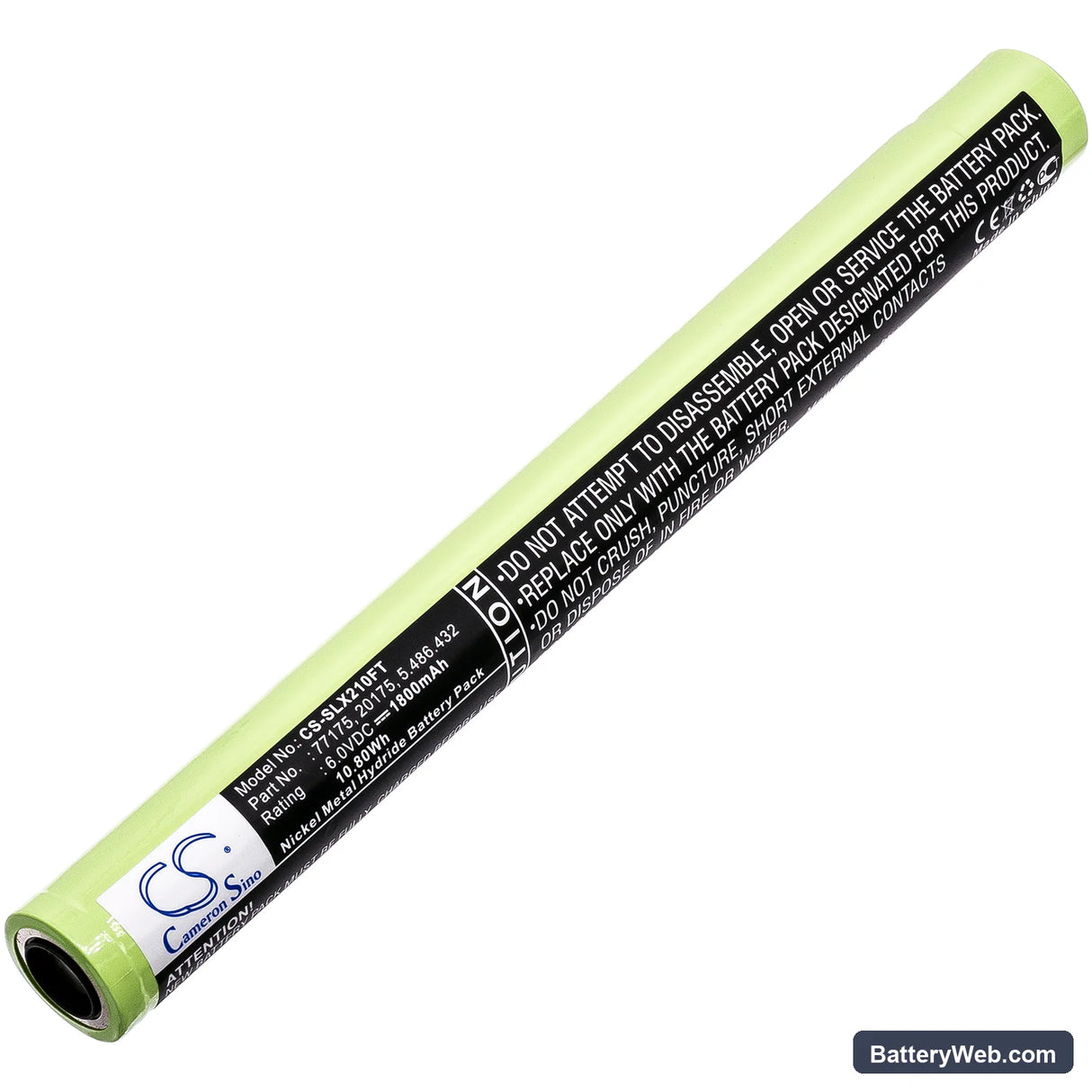 Streamlight Ultrastinger Replacement Battery, 6V, 1800mAh, Ni-MH 1
