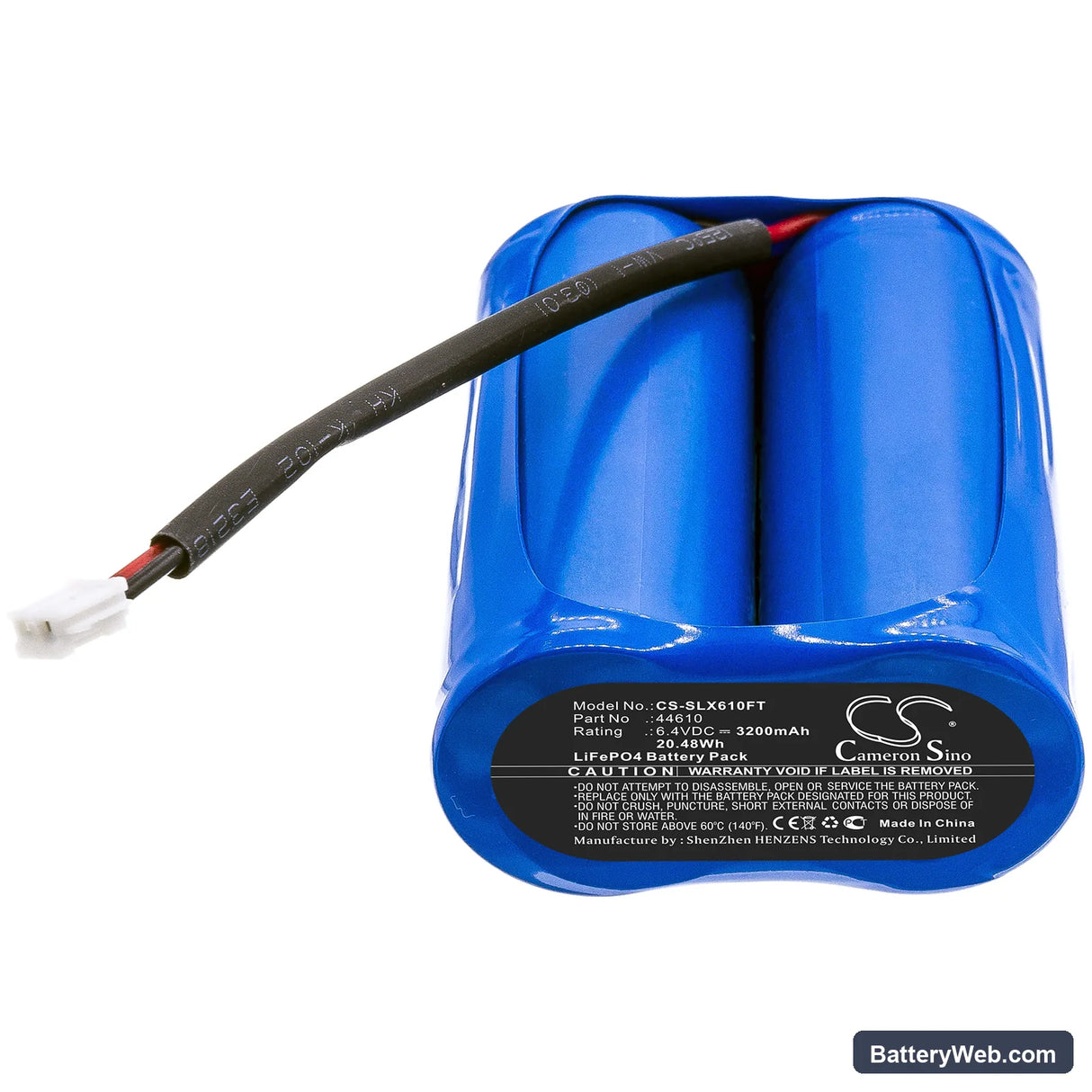 Streamlight Fire Vulcan LED Replacement Battery, 6.4V, 3200mAh, LiFePO4 3
