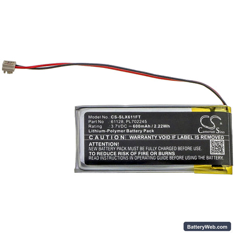 Streamlight ClipMate USB Replacement Battery, 3.7V, 600mAh, Li-Polymer 3