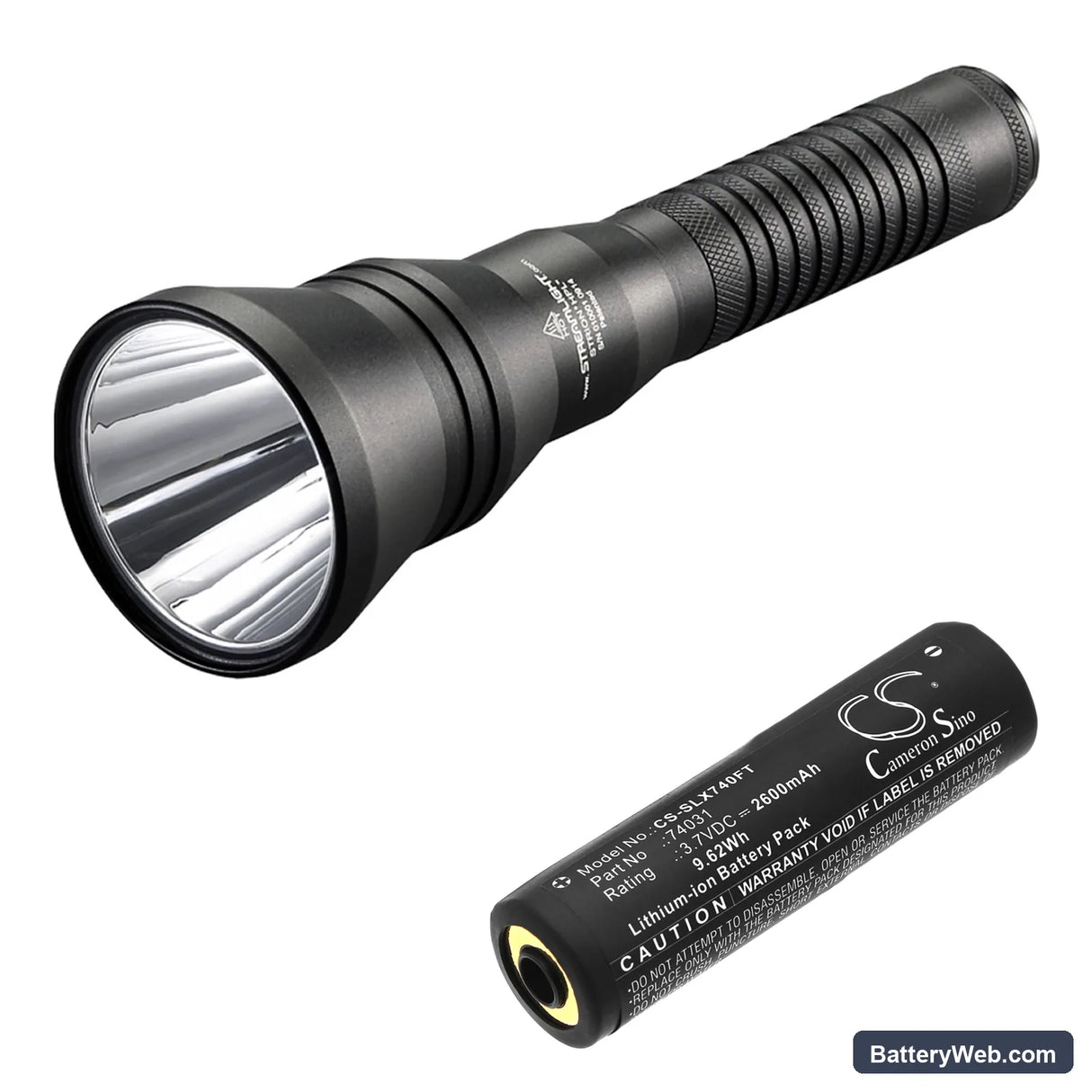 Streamlight Strion HPL Flashlight Replacement Battery, 3.7V, 2600mAh, Li-ion 4