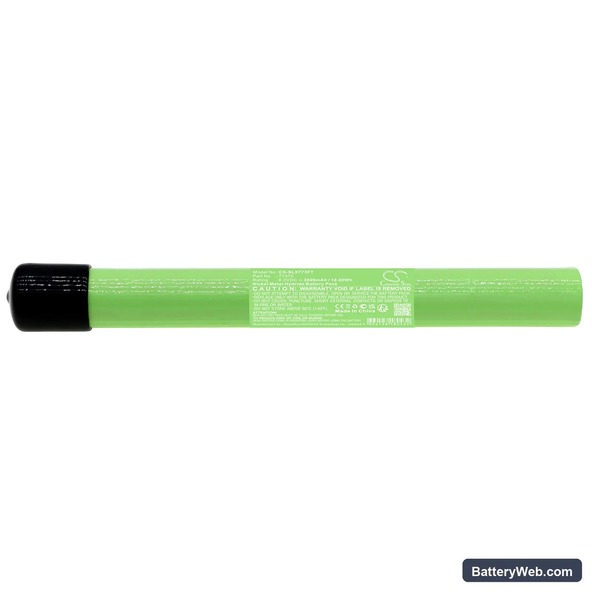 Streamlight UltraStinger LED Replacement Battery, 6V, 3000mAh, Ni-MH 3