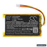 SteelSeries Arctis PDP LVL50 Replacement Battery, 3.7V, 850mAh, Li-Polymer 3
