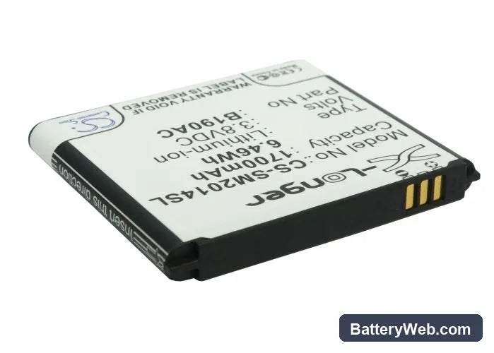 Samsung SM-W2014 Replacement Battery, 3.8V, 1700mAh, Li-ion 1