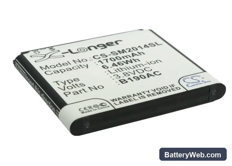 Samsung SM-W2014 Replacement Battery, 3.8V, 1700mAh, Li-ion 2