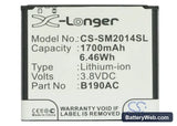 Samsung SM-W2014 Replacement Battery, 3.8V, 1700mAh, Li-ion 5