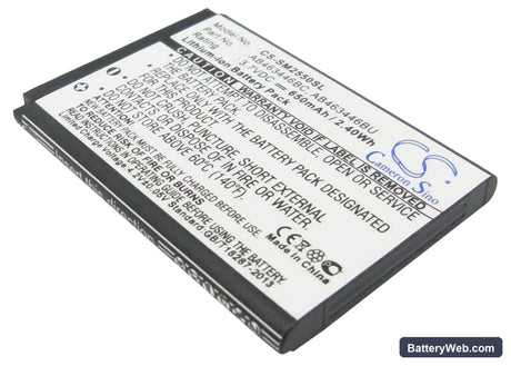 Samsung GT-E2520 Replacement Battery, 3.7V, 650mAh, Li-ion 1