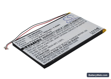 Samsung Napster MP3 player Replacement Battery, 3.7V, 1600mAh, Li-Polymer 3