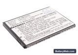 Samsung GT-S5360 Replacement Battery, 3.7V, 1100mAh, Li-ion 1