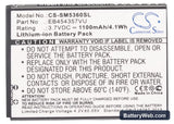 Samsung GT-S5360 Replacement Battery, 3.7V, 1100mAh, Li-ion 4