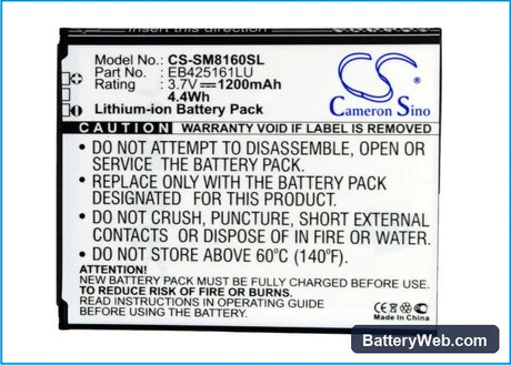 Samsung Galaxy Ace 2 Replacement Battery, 3.7V, 1200mAh, Li-ion 5