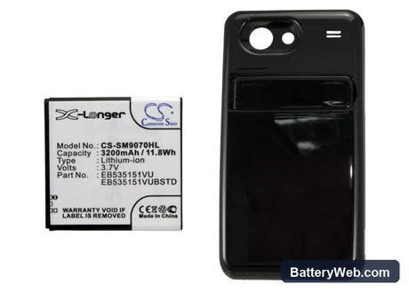 Samsung GT-i9070 Replacement Battery, 3.7V, 3200mAh, Li-ion 5